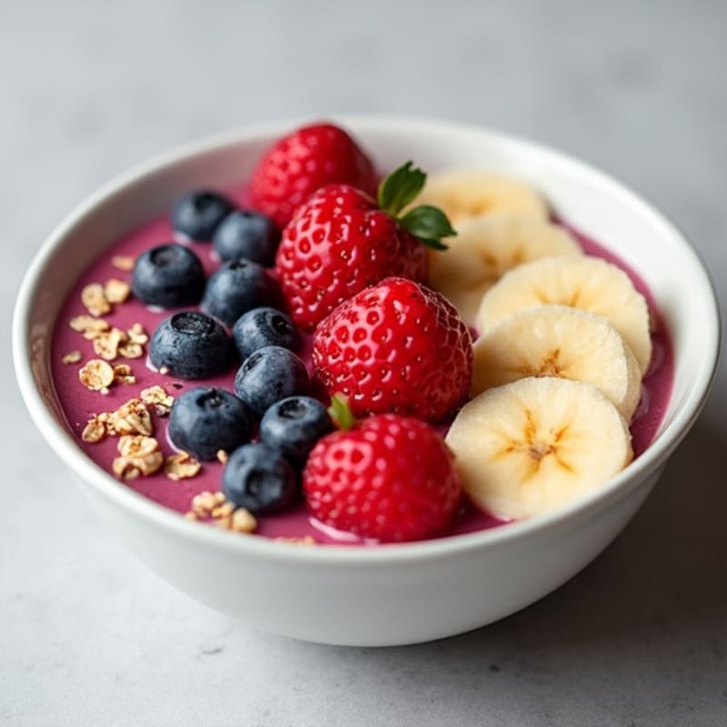 Protein Smoothie Bowl with Mixed Berries and Oats