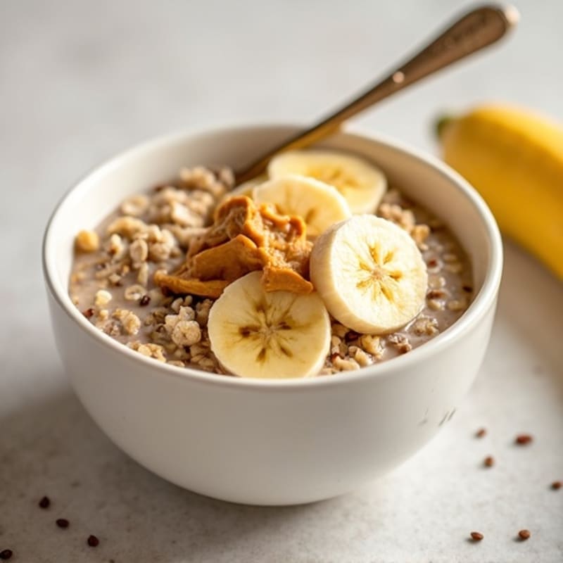 Creamy Peanut Butter Banana Overnight Oats