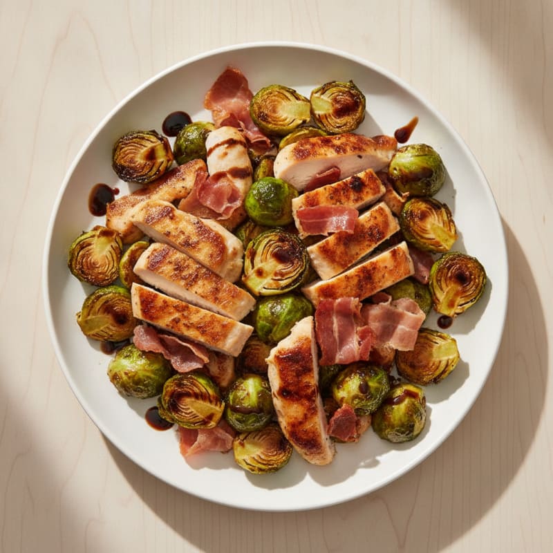 Balsamic-Glazed Brussels Sprouts with Prosciutto