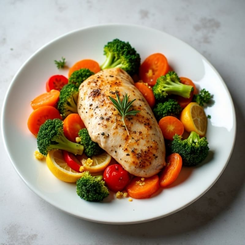 Lemon Garlic Herb Chicken with Roasted Vegetables