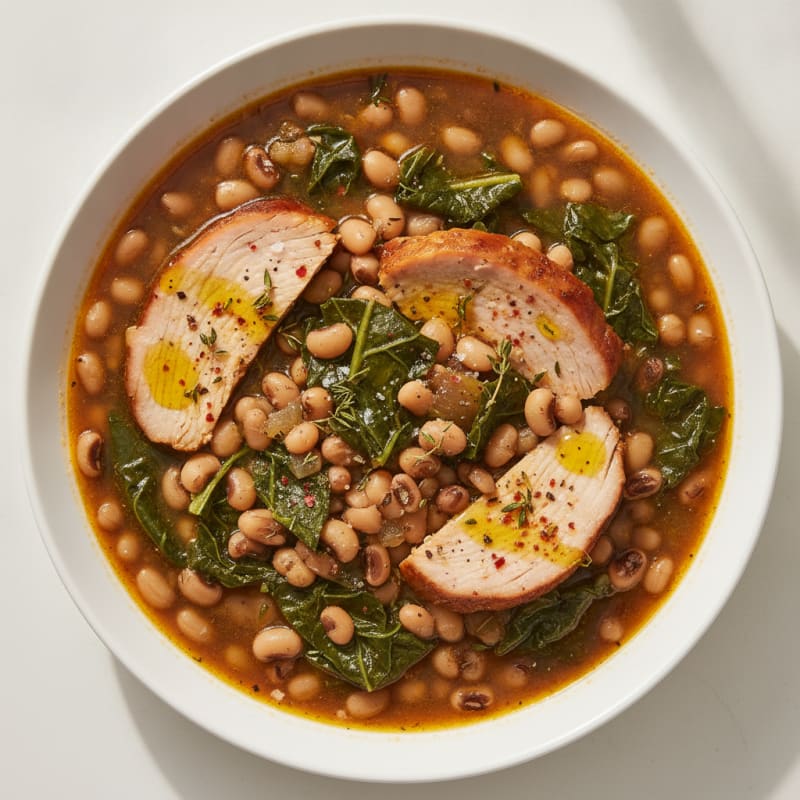 Hearty Black-Eyed Pea Stew with Collard Greens