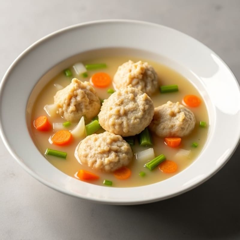 Creamy Chicken and Vegetable Soup with Fluffy Dumplings