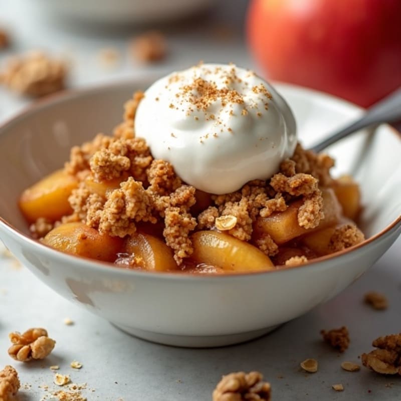 Warm Spiced Apple Crumble with Crunchy Oat Topping