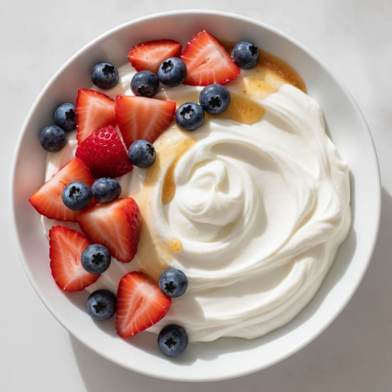 Silky Greek Yogurt Protein Pudding with Berries