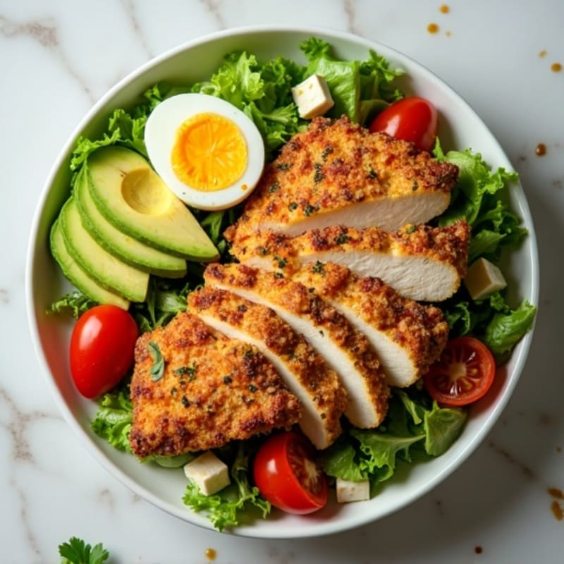 Crispy Chicken Cobb with Herb-Citrus Vinaigrette