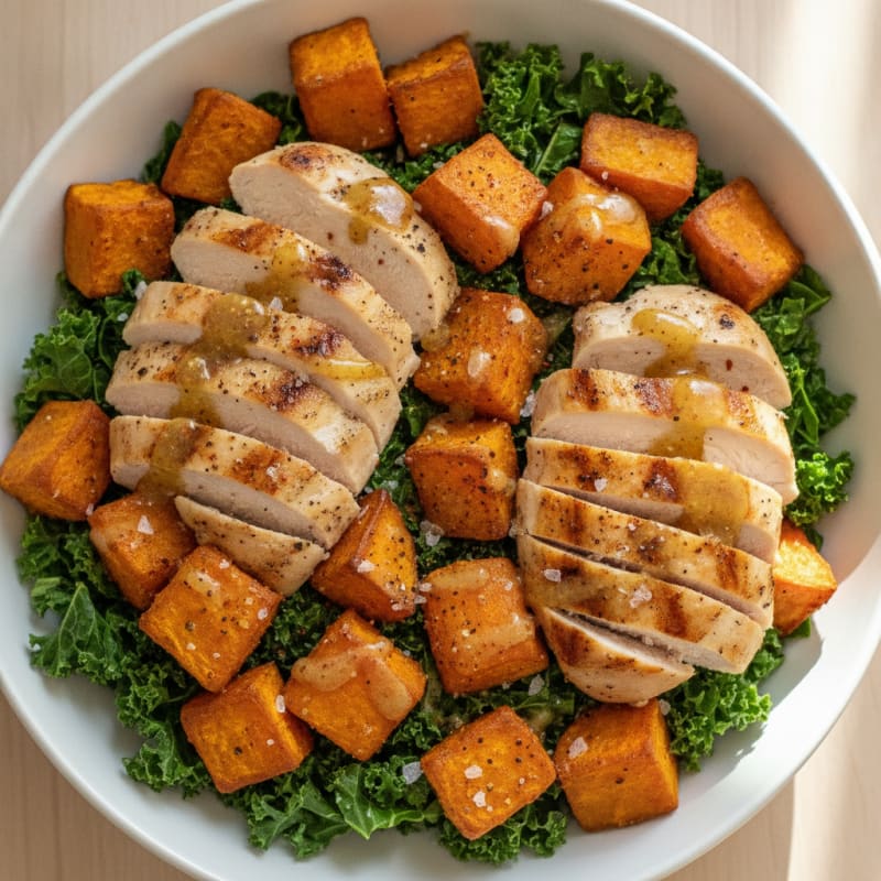 Roasted Sweet Potato and Kale Bowl