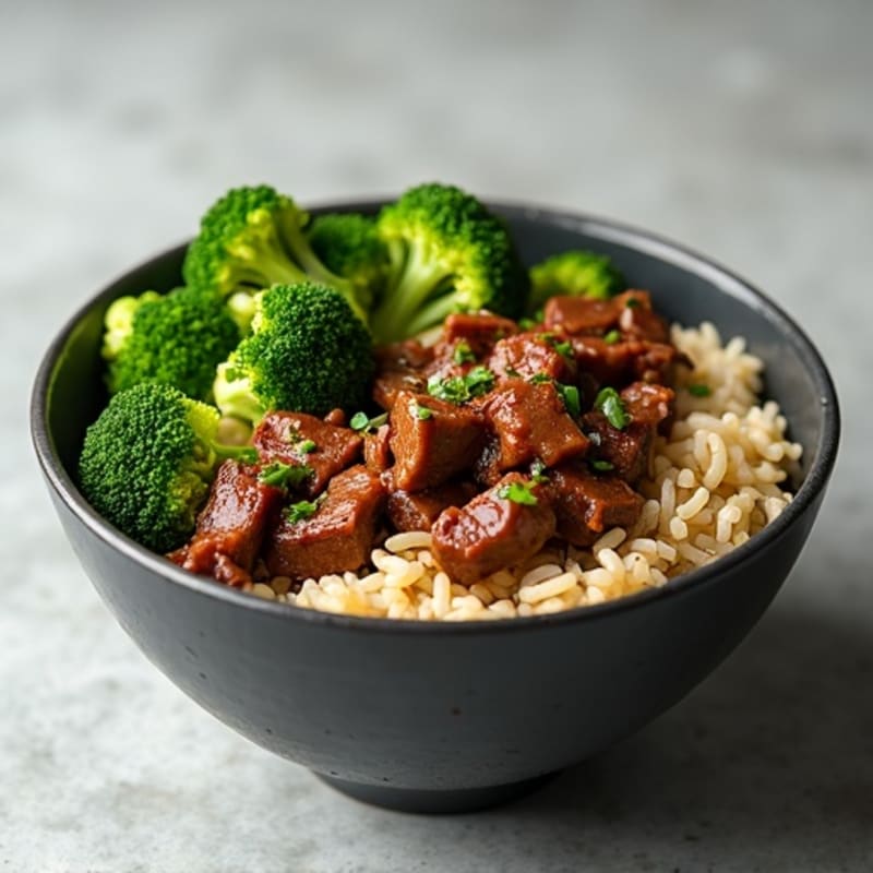 Ginger-Garlic Beef and Broccoli Rice Bowl