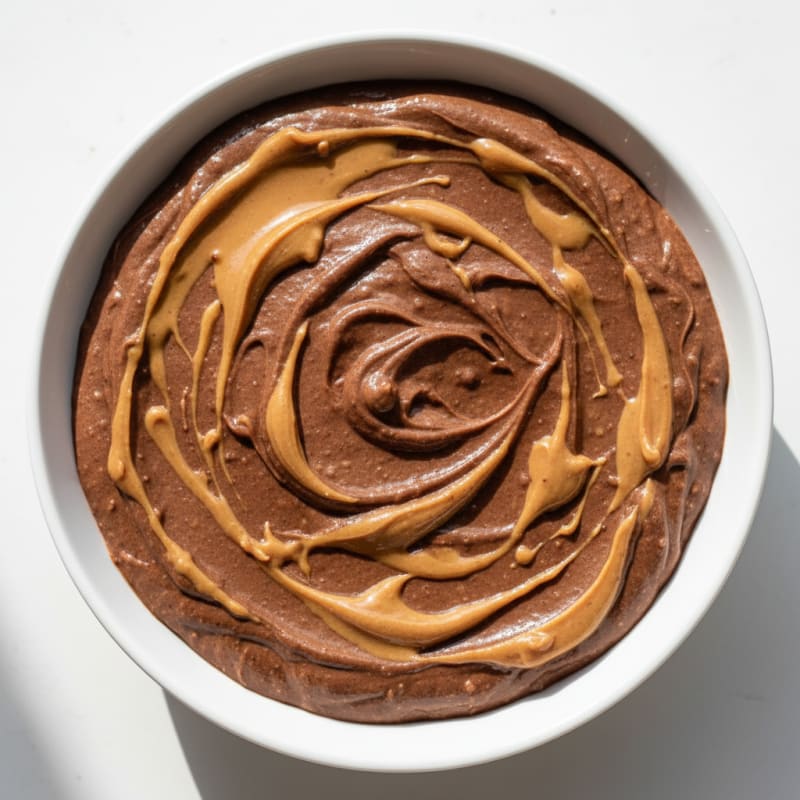 Silky Chocolate Protein Pudding with Peanut Butter Swirl
