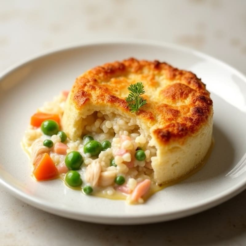 Creamy Cauliflower-Crusted Chicken Pot Pie