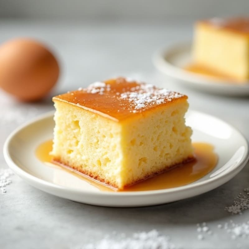 Protein-Packed Vanilla Bean Custard Cake