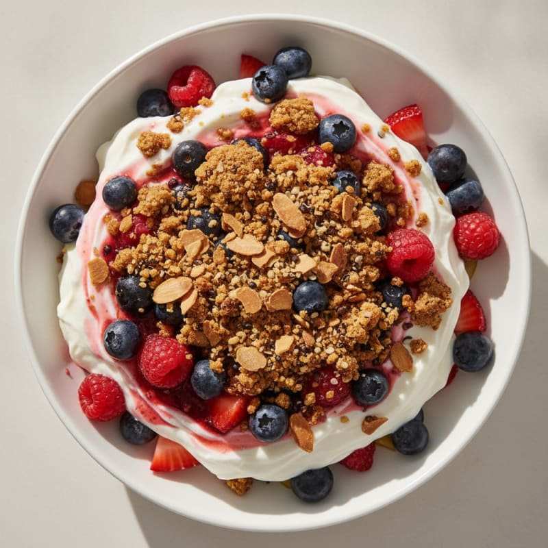 Creamy Greek Yogurt Protein Parfait with Mixed Berries