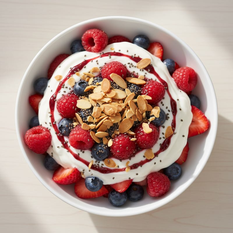 Creamy Greek Yogurt Protein Parfait with Berries