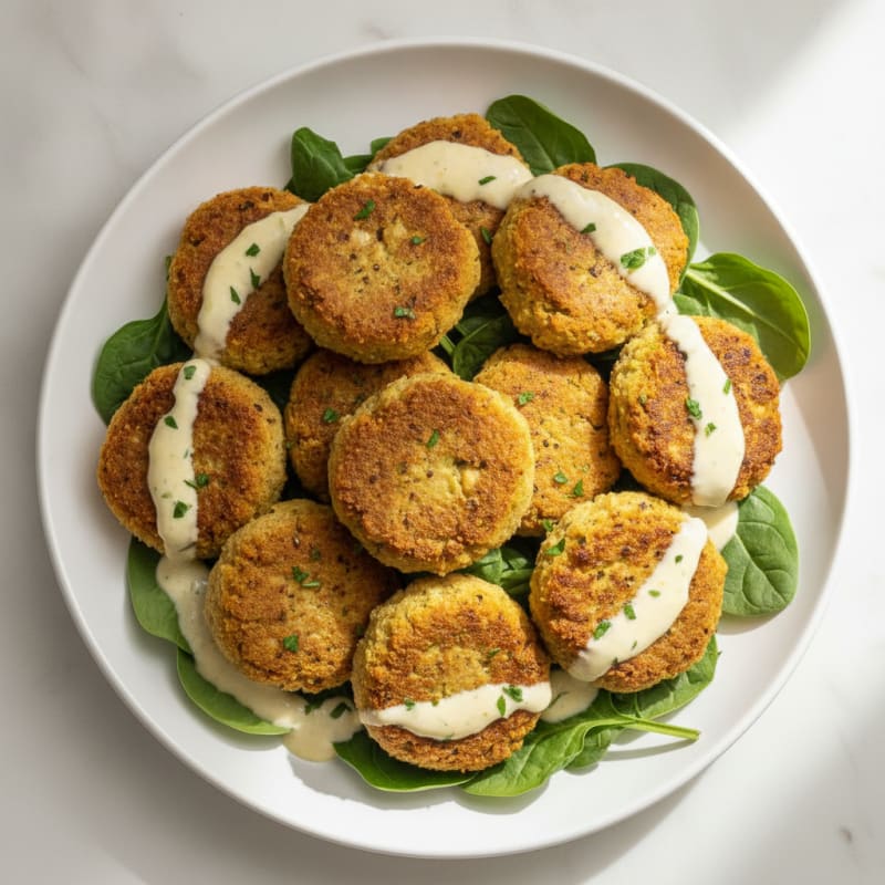 Falafel with Lemon-Tahini Drizzle