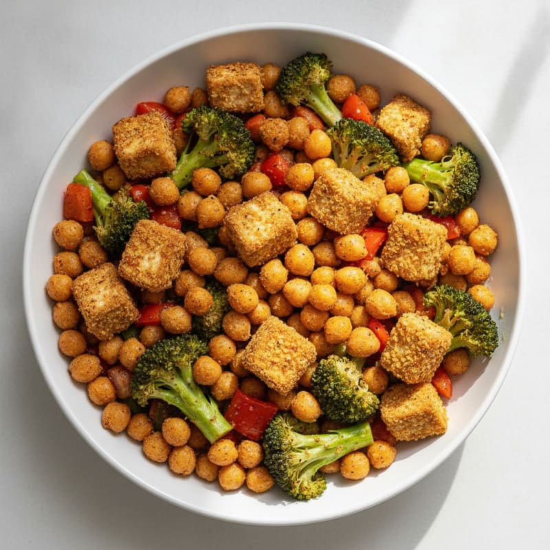 Roasted Vegetable and Chickpea Bowl