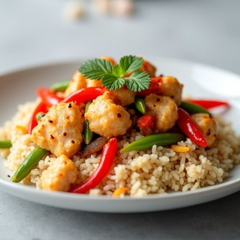 Cauliflower Rice Chicken Stir-Fry