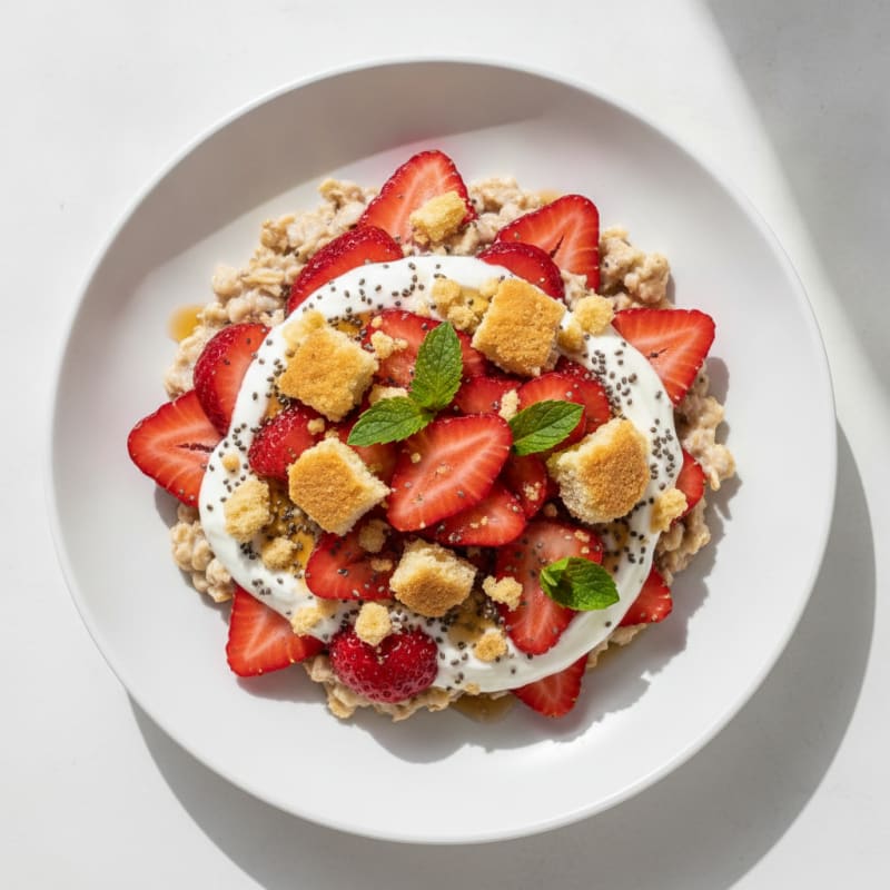 Strawberry Shortcake Overnight Oats