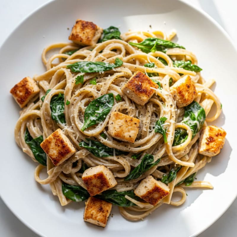 Creamy Garlic Parmesan Chicken Fettuccine