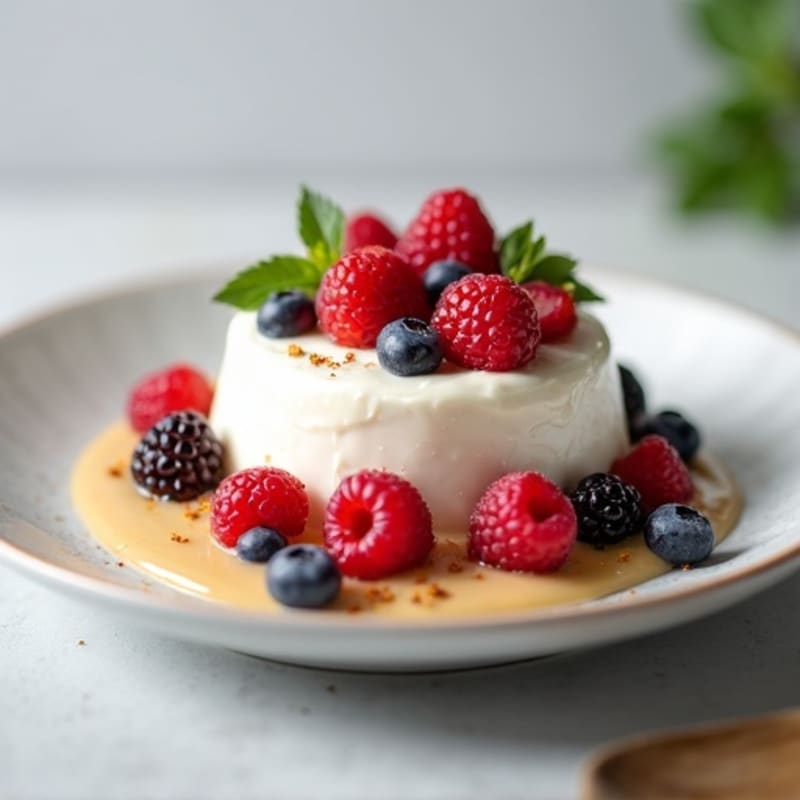 Creamy Greek Yogurt Protein Pudding with Berries