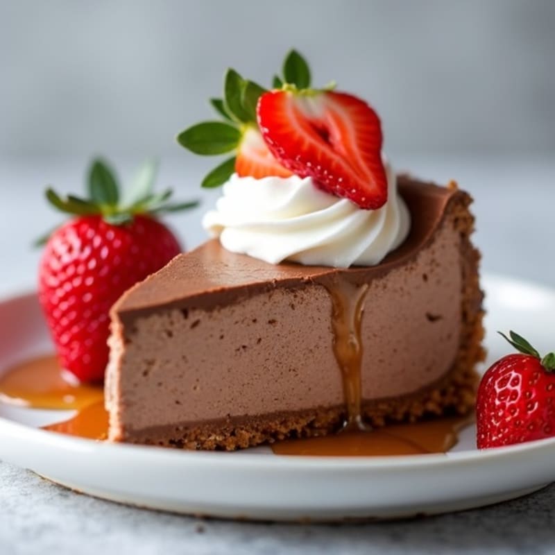 High-Protein Chocolate Yogurt Cheesecake