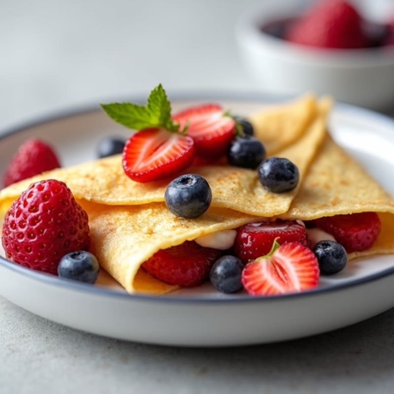 Protein-Packed Rice Flour Berry Crepes