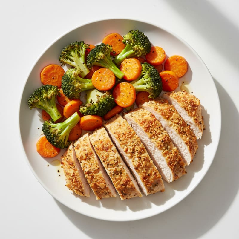 Golden Herb-Crusted Chicken with Roasted Vegetables