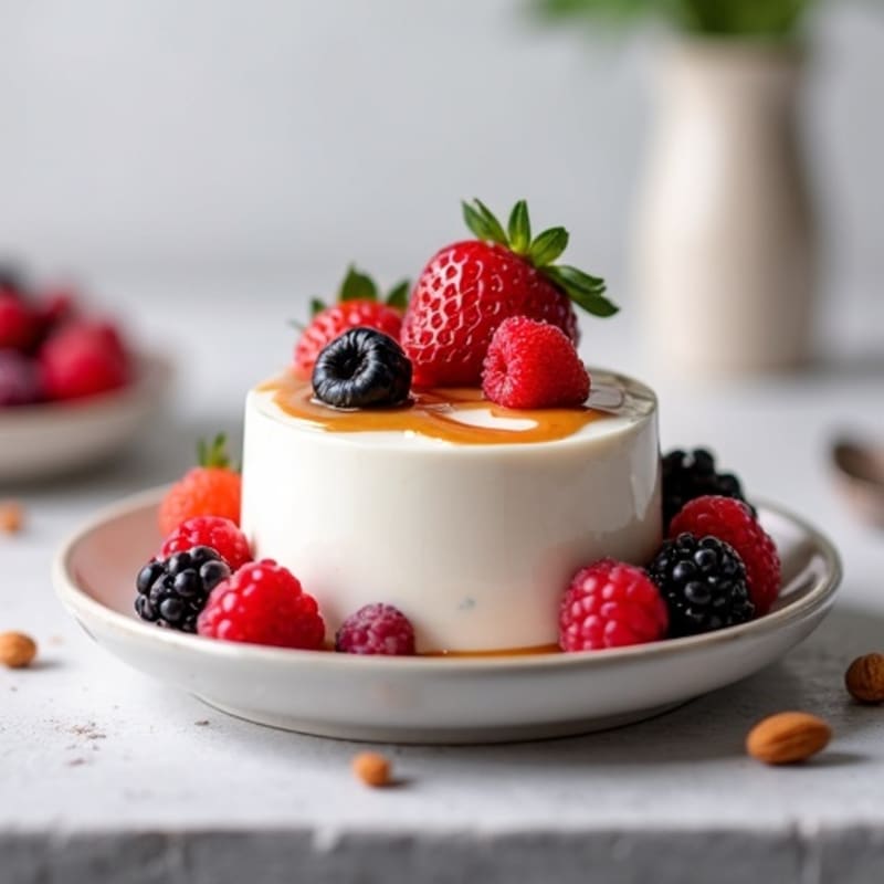 Silky Greek Yogurt Protein Mousse with Berries