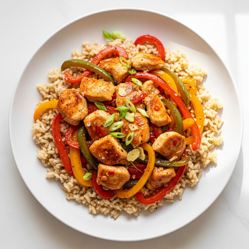 Sweet Chili Chicken Stir-Fry with Bell Peppers