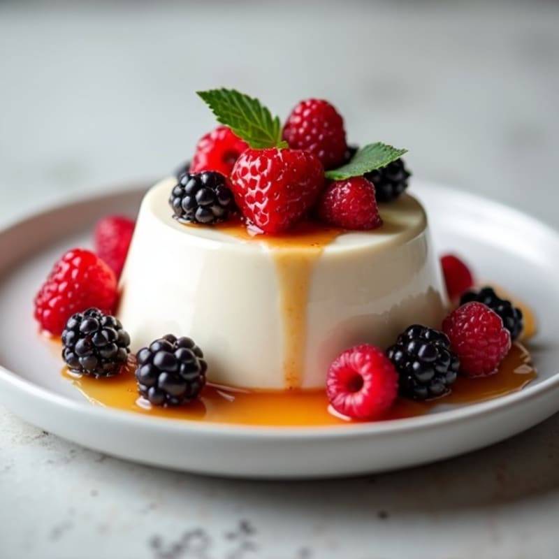 Silky Greek Yogurt Protein Mousse with Mixed Berries