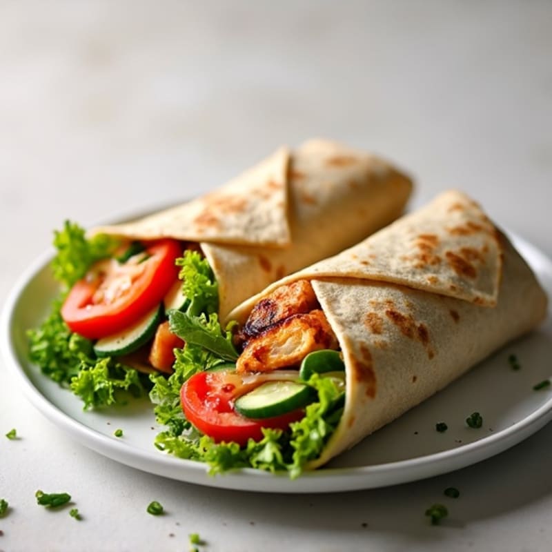 Fresh Grilled Chicken Wrap with Crisp Veggies