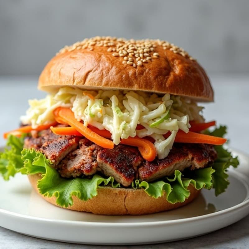 Lean Smoky Brisket Sandwich with Crisp Coleslaw
