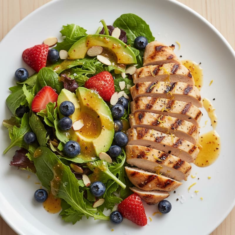 Zesty Grilled Chicken and Berry Salad
