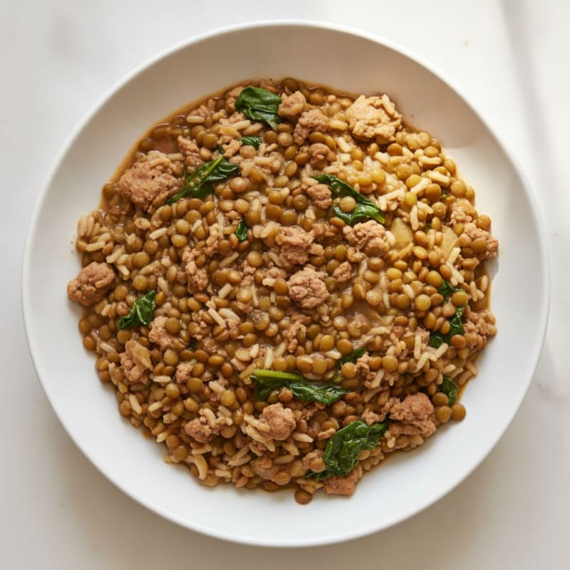 Stewed Lentils and Rice