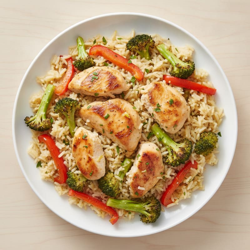 Lemon Herb Rice Pilaf with Roasted Vegetables
