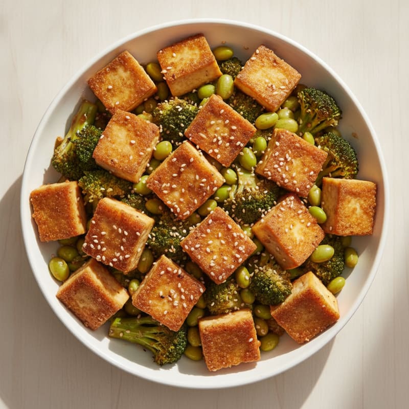 Teriyaki Tofu and Broccoli Bowl