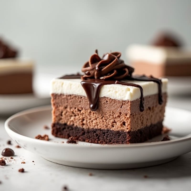 Protein-Rich Dark Chocolate Greek Yogurt Cheesecake Squares