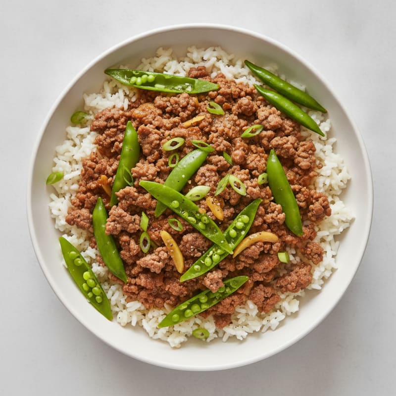 Savory Ground Beef and Rice Bowl