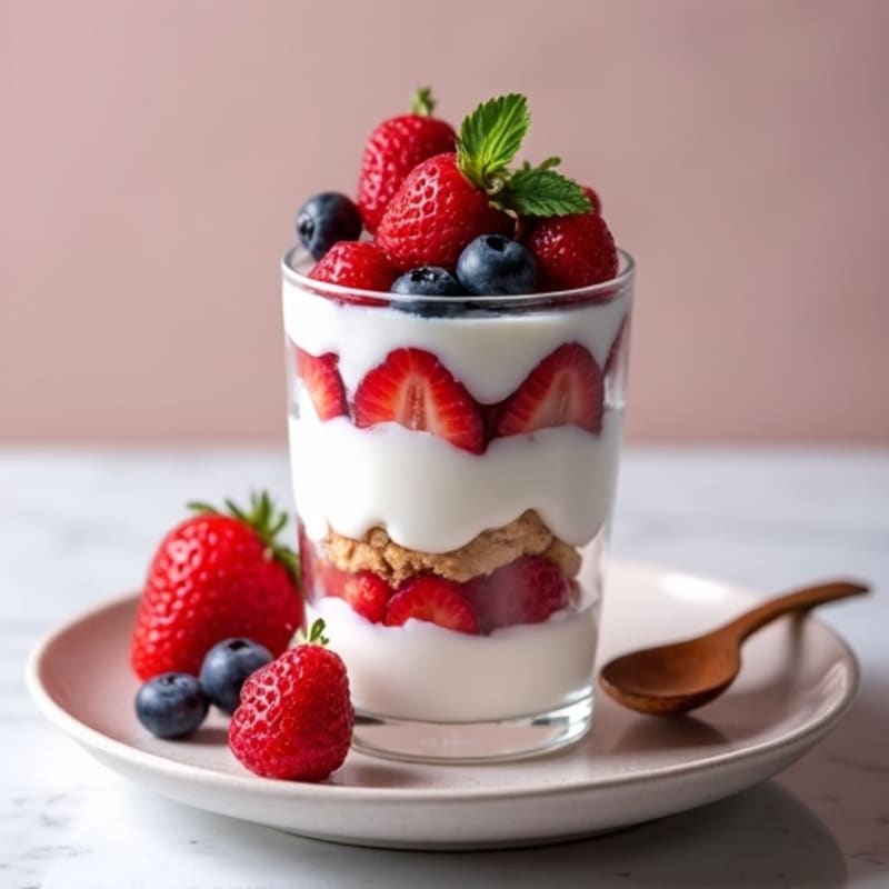 Creamy Greek Yogurt Protein Parfait with Mixed Berries