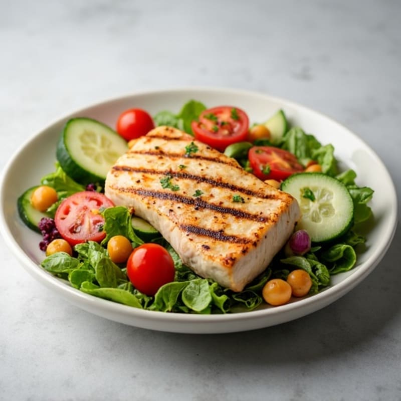 Grilled Tuna Salad with Crunchy Chickpeas