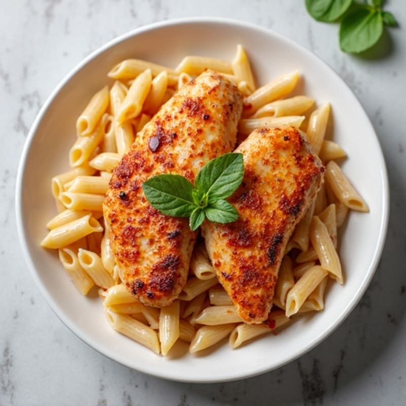 Spicy Cajun Chicken with Creamy Whole Wheat Pasta