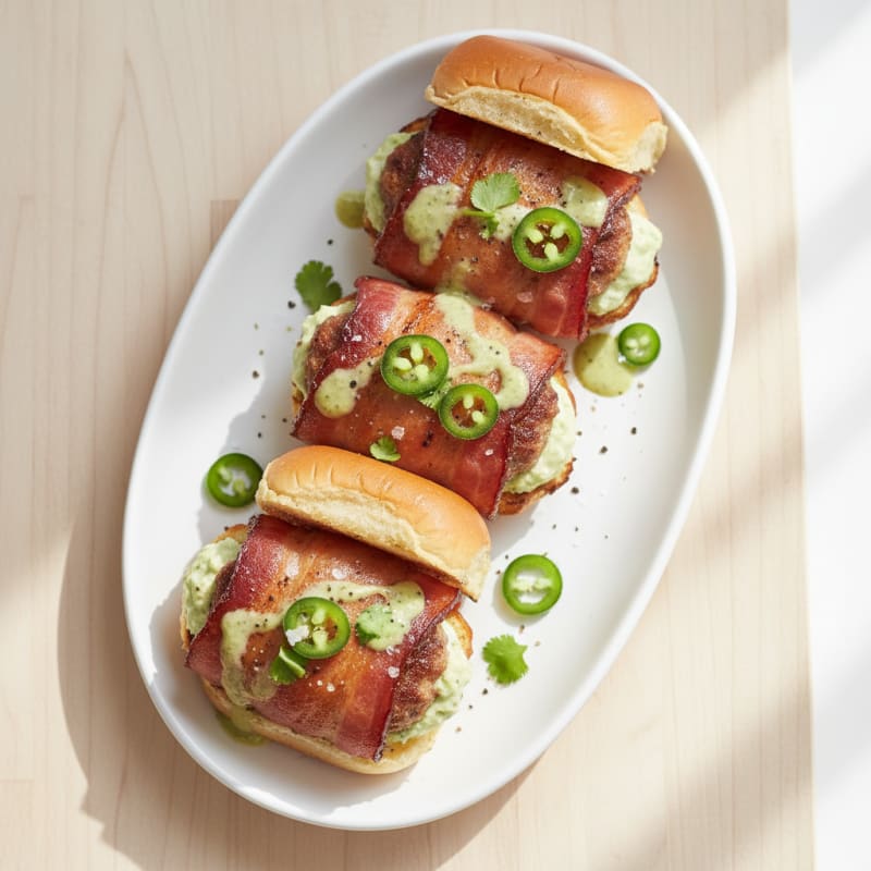 Crispy Bacon-Wrapped Jalapeño Sliders