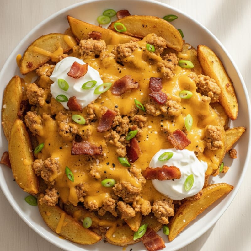Clean-Eating Loaded Bacon Cheese Fries