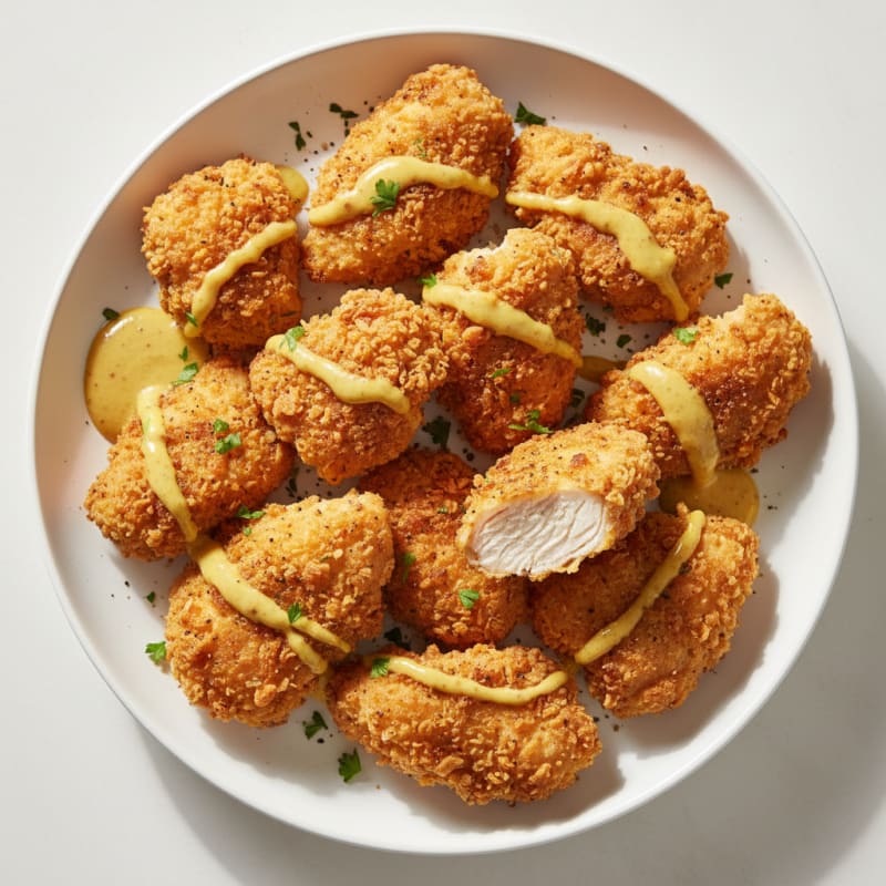 Buttermilk Fried Chicken with Honey Mustard