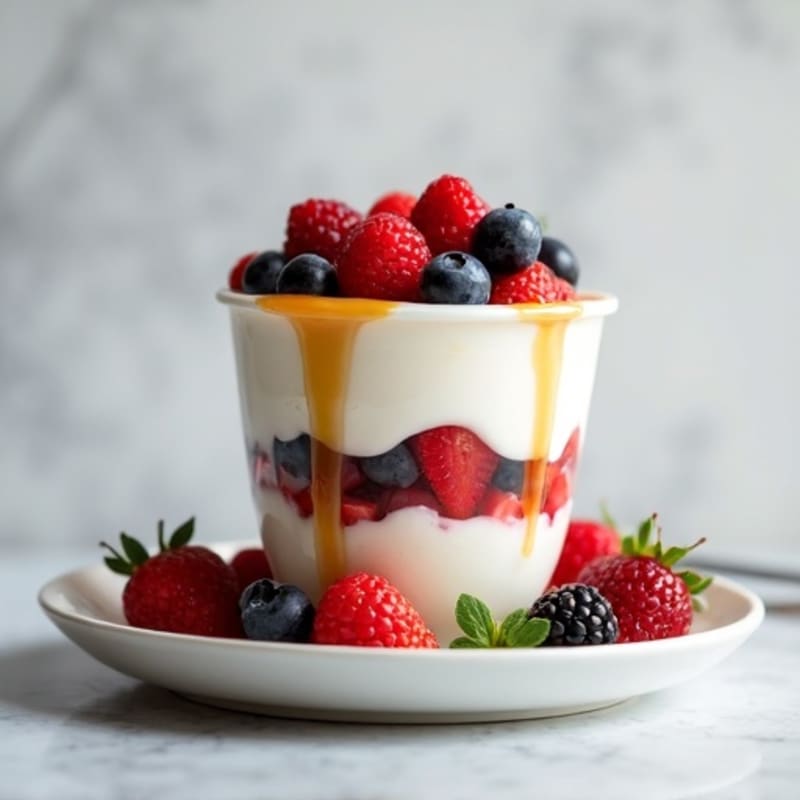 Creamy Greek Yogurt Protein Parfait with Berries