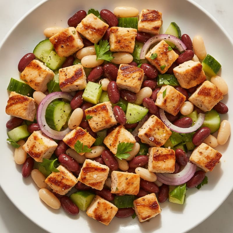 Three Bean Salad with Lemon-Herb Vinaigrette