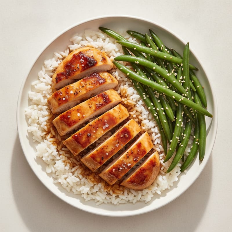 Teriyaki Chicken with Sesame Green Beans