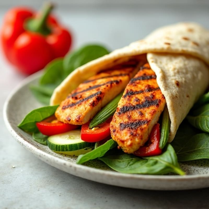 Grilled Chicken and Fresh Veggie Wrap