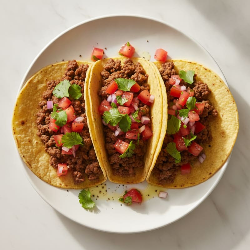 Ground Beef Tacos with Fresh Salsa