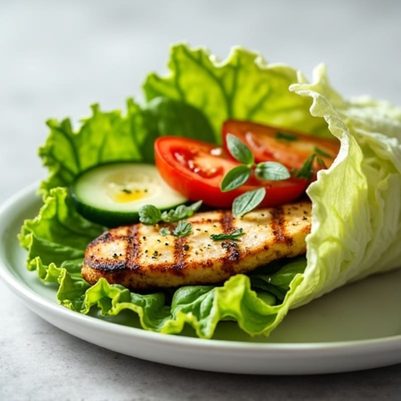 Herb-Seasoned Grilled Chicken Lettuce Wrap
