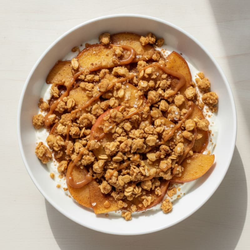 Caramel Apple Crumble Protein Bowl