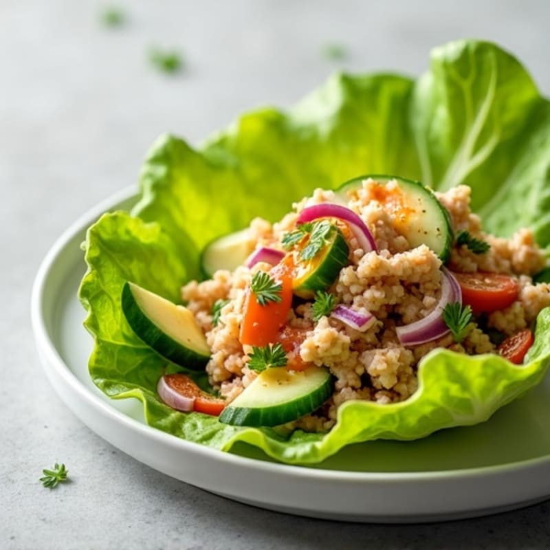 Fresh Spicy Tuna Lettuce Wraps